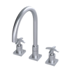 Rubinet Widespread Kitchen Set Satin Chrome