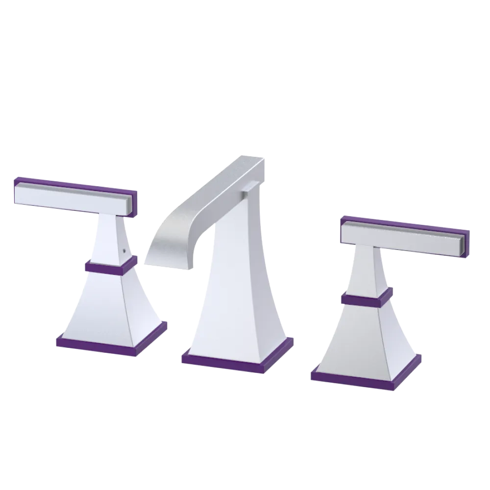 Rubinet Widespread Lav. Set. (less drain) Satin Chrome