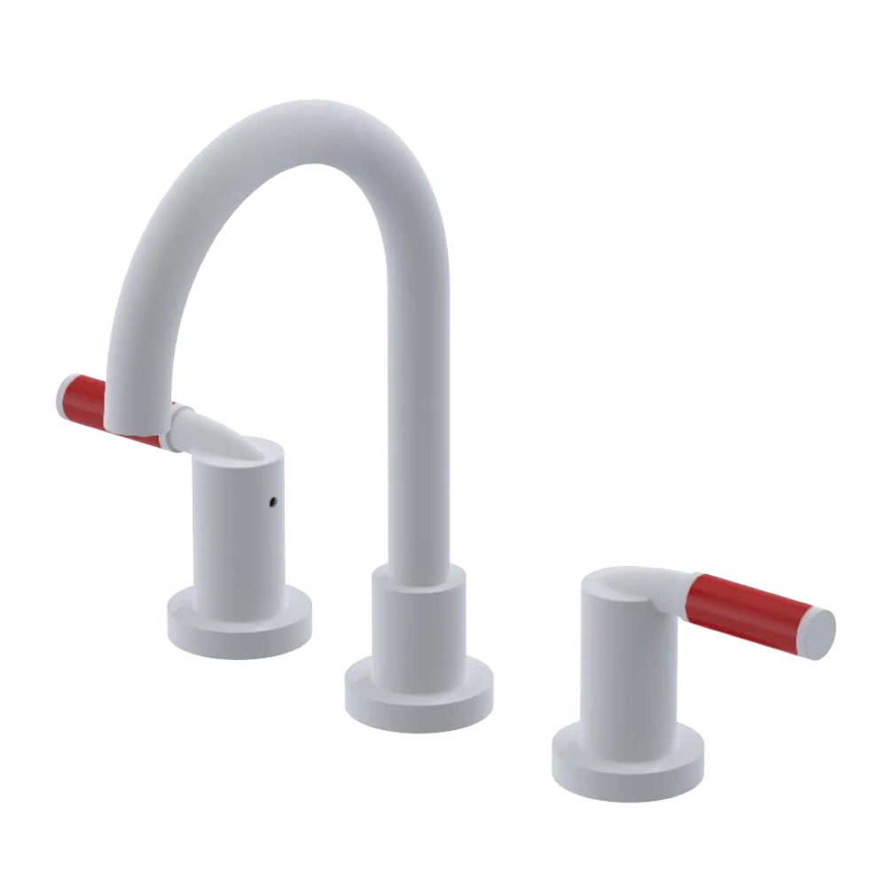 Rubinet Widespread Lav set (less drain) Matt White