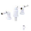 Rubinet Bidet Fitting with Spray, Diverter, and Vacum Breaker (Less Drain) Matt White