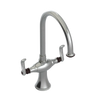 Rubinet Two Handle Single Hole Kitchen Set Satin Nickel