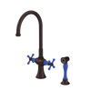 Rubinet Two Handle Single Hole Kitchen Set with Hand Spray Oil Rubbed Bronze