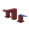 Rubinet Widespread Lav. Set. (less drain) Maroon