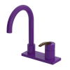 Rubinet 4" Centre Single Control Lav. Set. (less drain) Purple Haze