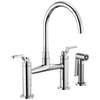 Brizo Bridge Faucet With Arc Spout And Industrial Handle