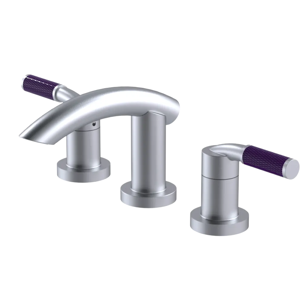 Rubinet Widespread Lav. Set. (less drain) Satin Chrome