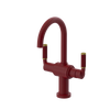 Rubinet Single Hole Dual Handle Lav. Set. (less drain) Maroon