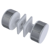 Rubinet Shower Door Knob (set) White