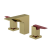 Rubinet Widespread Lav. Set. (less drain) Natural Brass
