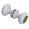 Rubinet Shower Door Knob (set) White