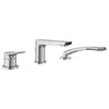 Kalia MOROKA 3-piece deckmount tub filler with handshower - cartridge included with rough-in