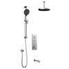 Kalia Plus - RoundOne TB3 Shower system with push-buttons valve - Vertical arm