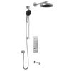 Kalia Premia - RoundOne TB3 Shower system with push-buttons (without valve) - Wall arm