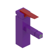 Rubinet Single Control Bidet Fitting (less drain) Purple Haze
