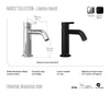 Kalia BASICO - Single hole lavatory faucet with top-Mounted Lever Handle - Push drain and overflow - Chrome – BF2108-110