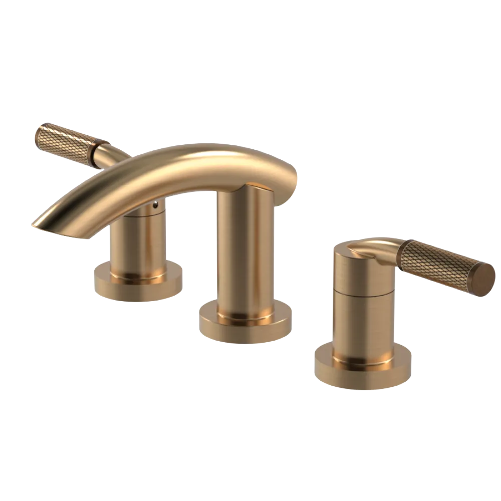 Rubinet Widespread Lav. Set. (less drain) Satin Gold