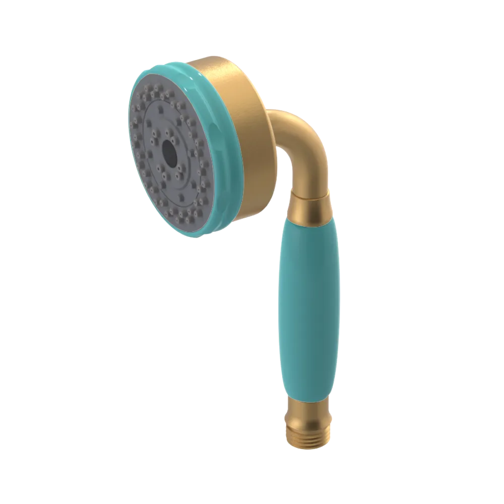 Rubinet 3 Function Hand Held Shower Only Satin Gold