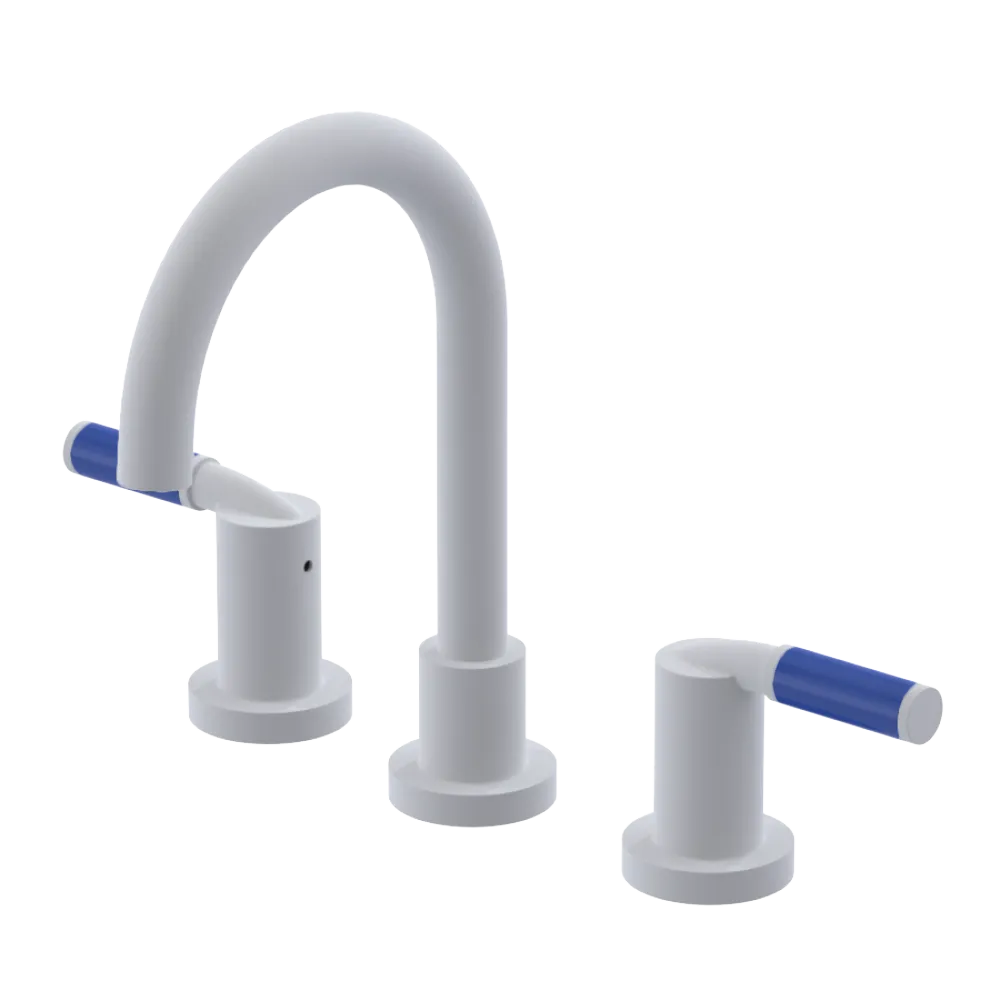Rubinet Widespread Lav set (less drain) Matt White