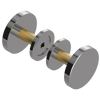 Rubinet Shower Door Knob (set) Polished Nickel