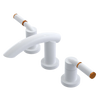 Rubinet Widespread Lav. Set. (less drain) White