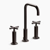 Purist® Widespread bathroom sink faucet with Cross handles, 1.2 gpm