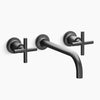 Purist® Wall-mount bathroom sink faucet trim with Cross handles, 1.2 gpm