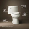 Cimarron® One-piece elongated toilet with concealed trapway, 1.28 gpf