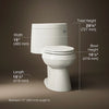 Cimarron® One-piece elongated toilet with concealed trapway, 1.28 gpf in Two Colors