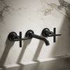 Purist® Wall-mount bathroom sink faucet trim with Cross handles, 1.2 gpm