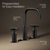 Purist® Widespread bathroom sink faucet with Cross handles, 1.2 gpm