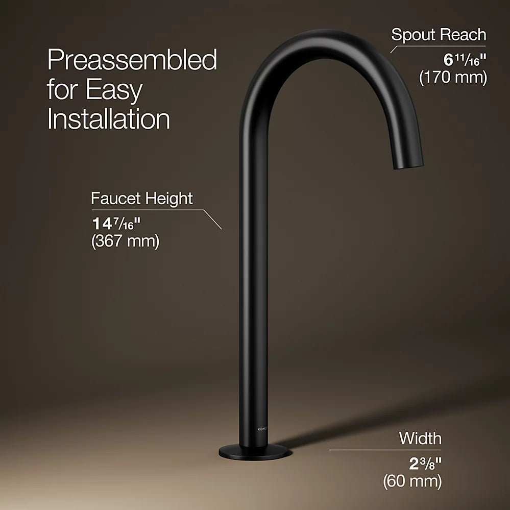 Components® Bathroom sink faucet spout with Tube design, 1.2 gpm