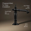 Artifacts® Bathroom sink faucet spout with Column design, 1.2 gpm