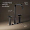 Purist® Widespread bathroom sink faucet with Cross handles, 1.2 gpm