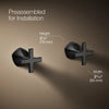 Occasion® Wall-mount bathroom sink faucet Cross handle trim, 1.2 gpm