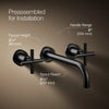 Purist® Wall-mount bathroom sink faucet trim with Cross handles, 1.2 gpm