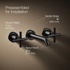 Purist® Wall-mount bathroom sink faucet trim with Cross handles, 1.2 gpm