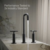 Purist® Widespread bathroom sink faucet with Cross handles, 1.2 gpm