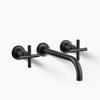 Purist® Wall-mount bathroom sink faucet trim with Cross handles, 1.2 gpm