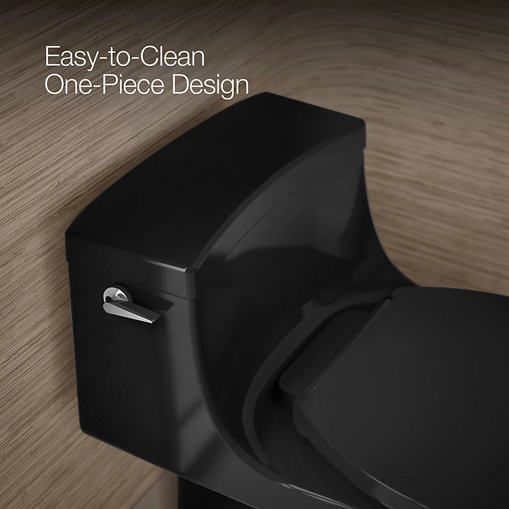 San Souci® One-piece compact elongated toilet with concealed trapway, 1.28 gpf