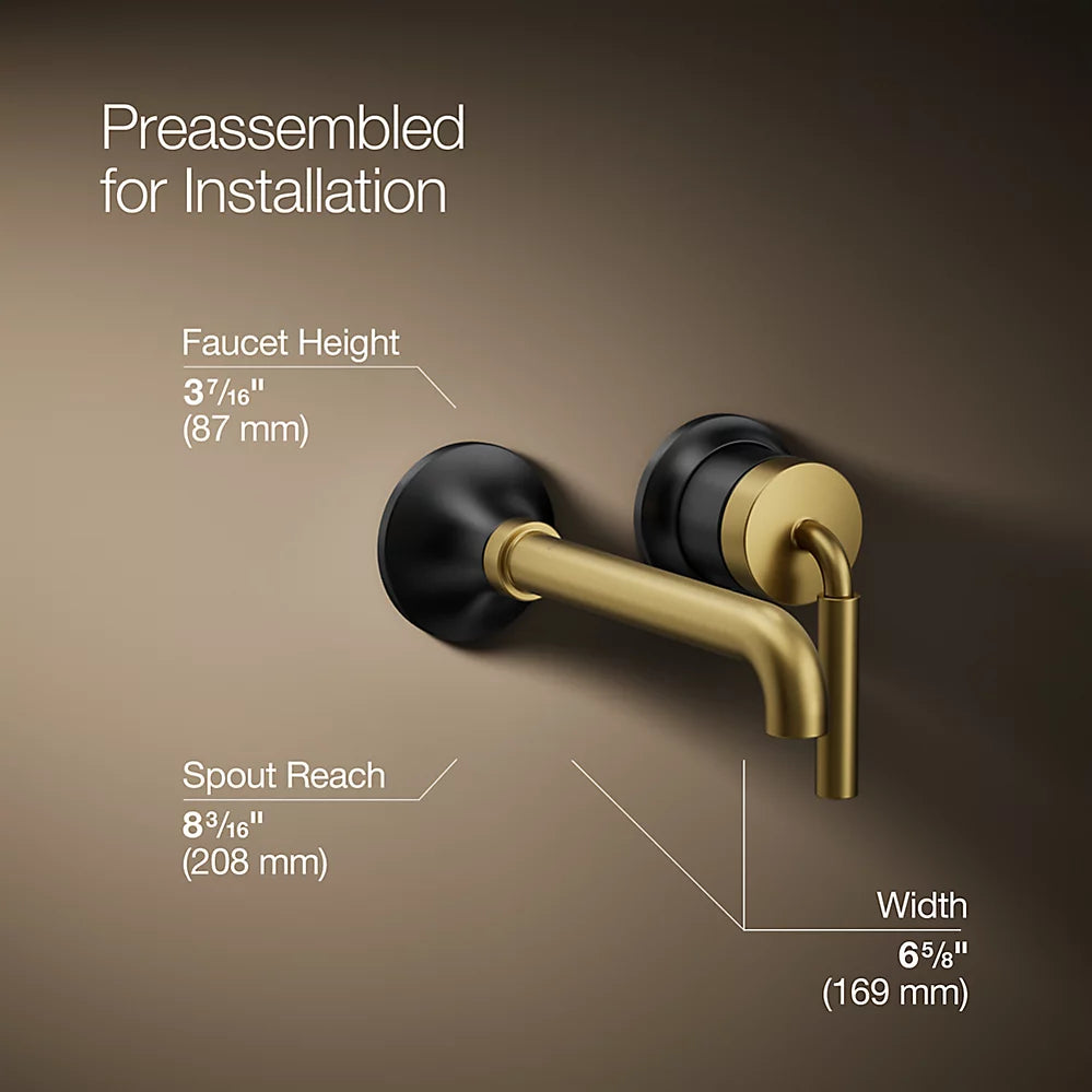 Tone™ Wall-mount single-handle bathroom sink faucet, 1.2 gpm