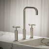 Purist® Widespread bathroom sink faucet with Cross handles, 1.2 gpm
