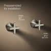 Occasion® Wall-mount bathroom sink faucet Cross handle trim, 1.2 gpm
