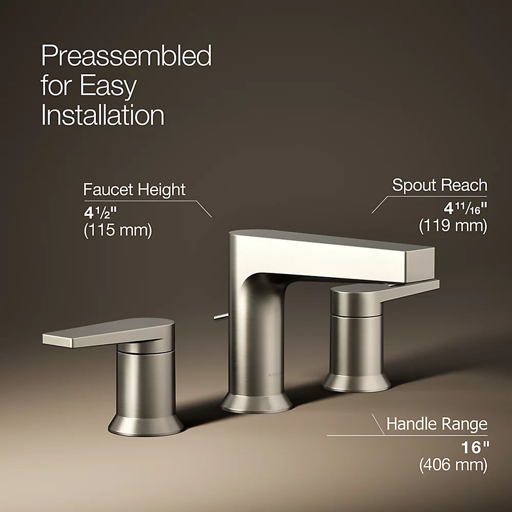 Taut® Widespread bathroom sink faucet, 1.2 gpm