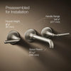 Tone™ Wall-mount bathroom sink faucet trim, 1.2 gpm