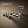 Purist® Wall-mount bathroom sink faucet trim with Cross handles, 1.2 gpm