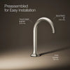 Occasion® Bathroom sink faucet spout with Cane design, 0.5 gpm