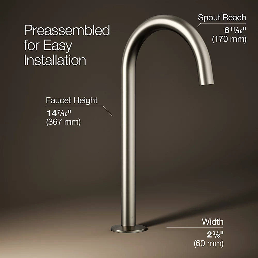 Components® Bathroom sink faucet spout with Tube design, 1.2 gpm