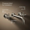 Purist® Wall-mount bathroom sink faucet trim with Cross handles, 1.2 gpm