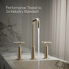 Purist® Widespread bathroom sink faucet with Cross handles, 1.2 gpm