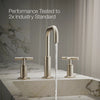 Purist® Widespread bathroom sink faucet with Cross handles, 1.2 gpm